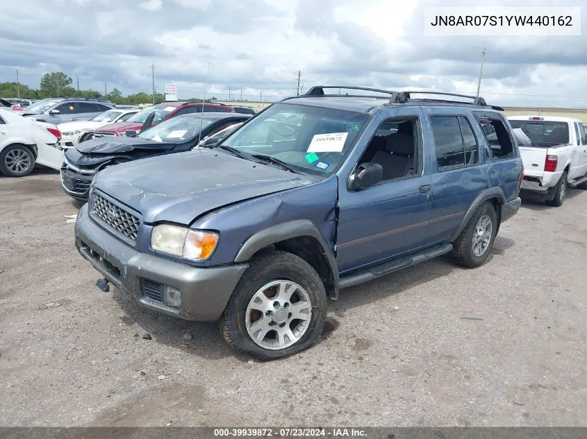 2000 Nissan Pathfinder Le/Se/Xe VIN: JN8AR07S1YW440162 Lot: 39939872