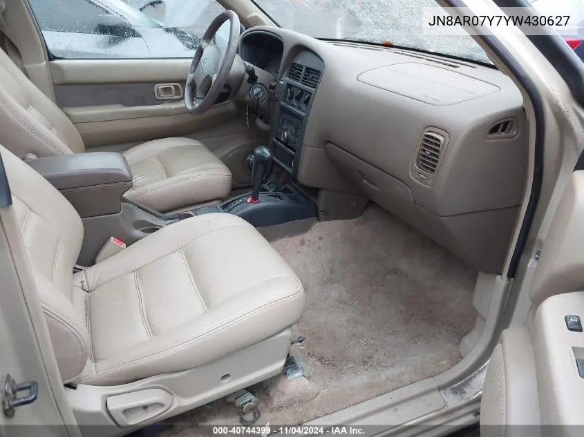 2000 Nissan Pathfinder Le/Se/Xe VIN: JN8AR07Y7YW430627 Lot: 40744399