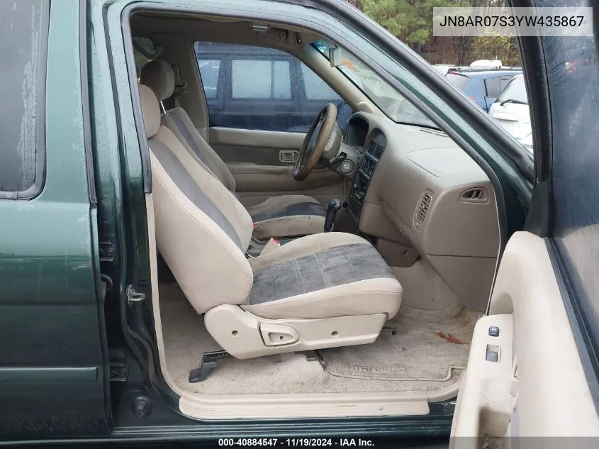 2000 Nissan Pathfinder Le/Se/Xe VIN: JN8AR07S3YW435867 Lot: 40884547