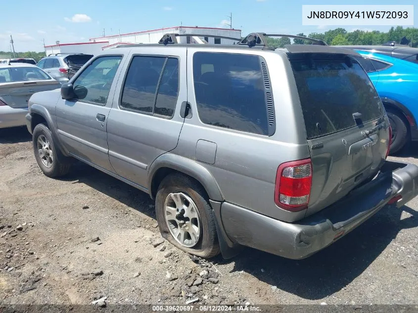 2001 Nissan Pathfinder Se VIN: JN8DR09Y41W572093 Lot: 39620697