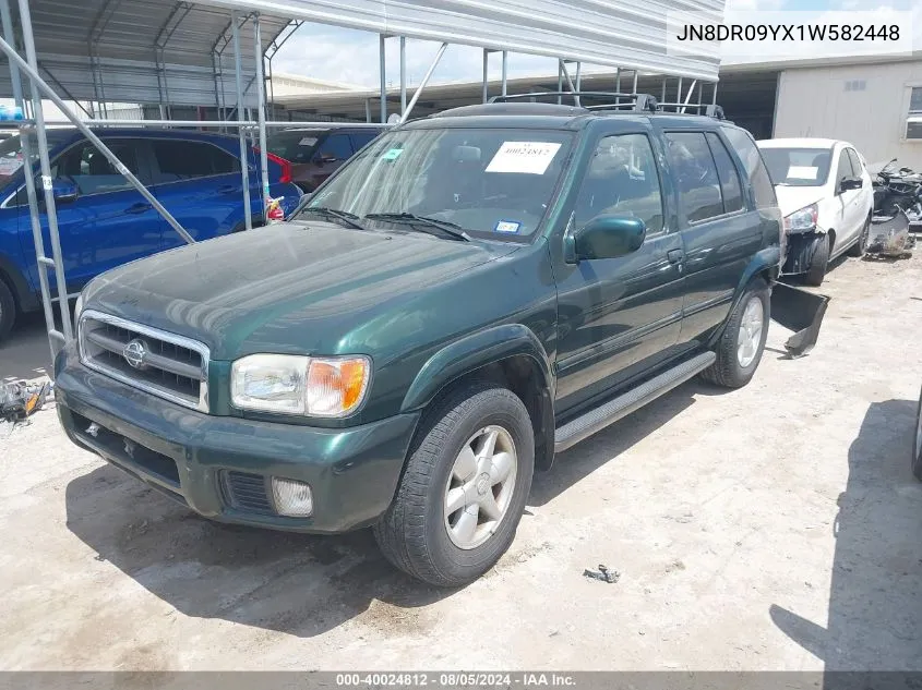 2001 Nissan Pathfinder Le VIN: JN8DR09YX1W582448 Lot: 40024812