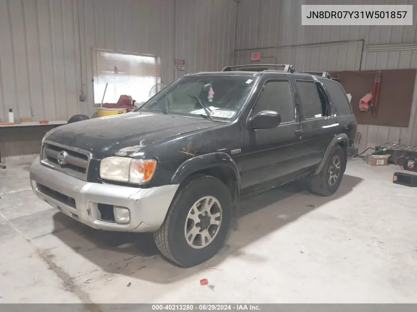 2001 Nissan Pathfinder Se VIN: JN8DR07Y31W501857 Lot: 40213280