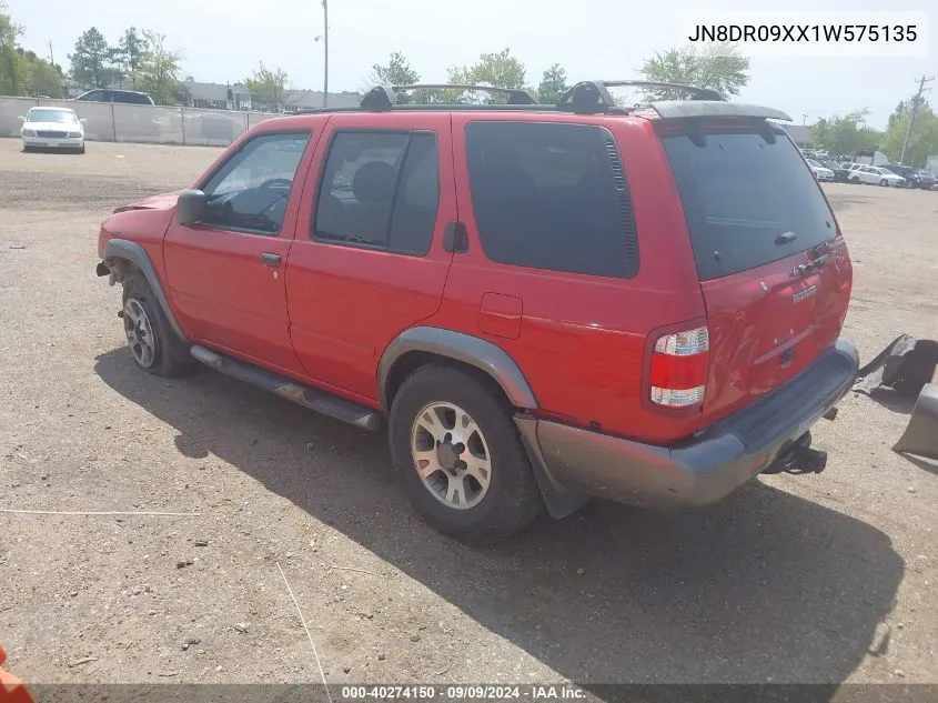 2001 Nissan Pathfinder Se VIN: JN8DR09XX1W575135 Lot: 40274150