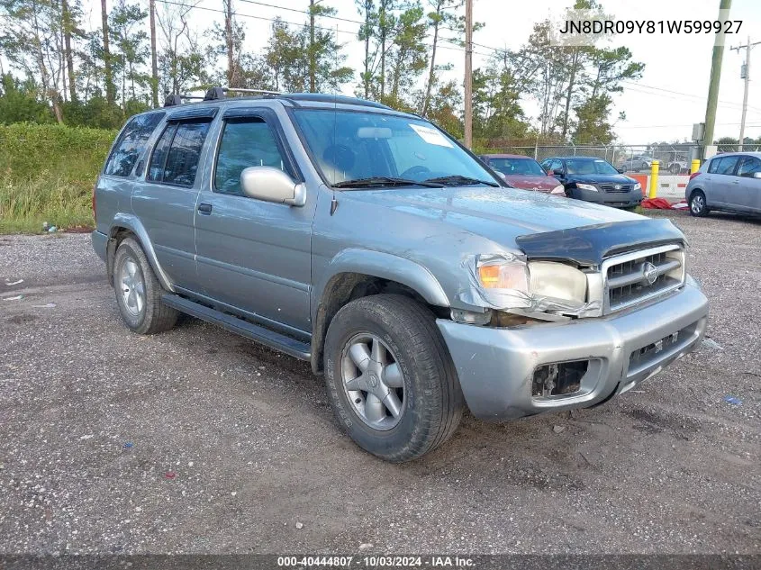 2001 Nissan Pathfinder Le VIN: JN8DR09Y81W599927 Lot: 40444807