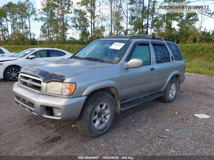 2001 Nissan Pathfinder Le VIN: JN8DR09Y81W599927 Lot: 40444807