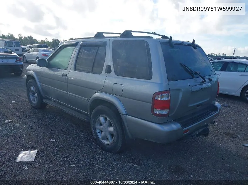 2001 Nissan Pathfinder Le VIN: JN8DR09Y81W599927 Lot: 40444807