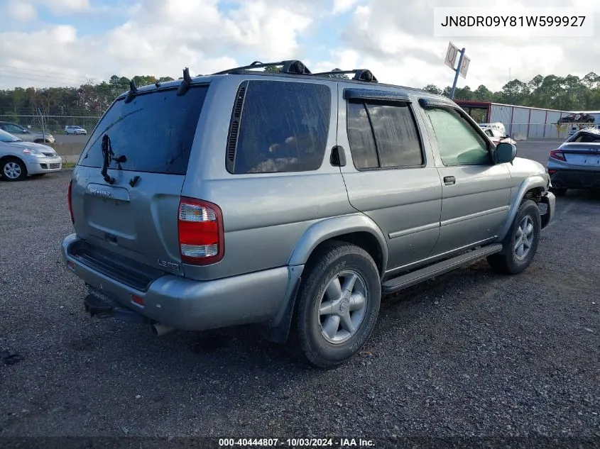 2001 Nissan Pathfinder Le VIN: JN8DR09Y81W599927 Lot: 40444807