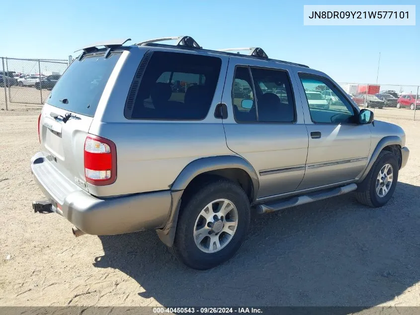 2001 Nissan Pathfinder Se VIN: JN8DR09Y21W577101 Lot: 40450543