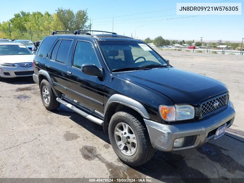 2001 Nissan Pathfinder Se VIN: JN8DR09Y21W576305 Lot: 40479524