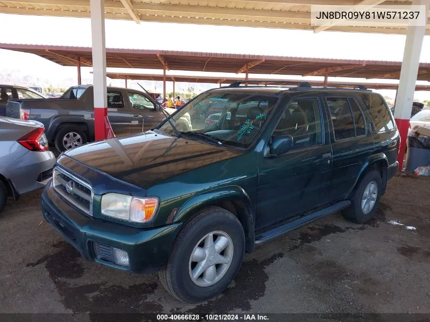 2001 Nissan Pathfinder Le VIN: JN8DR09Y81W571237 Lot: 40666828