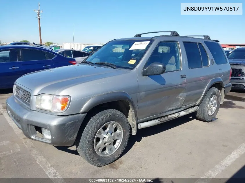 2001 Nissan Pathfinder VIN: JN8D09Y91W570517 Lot: 40683152