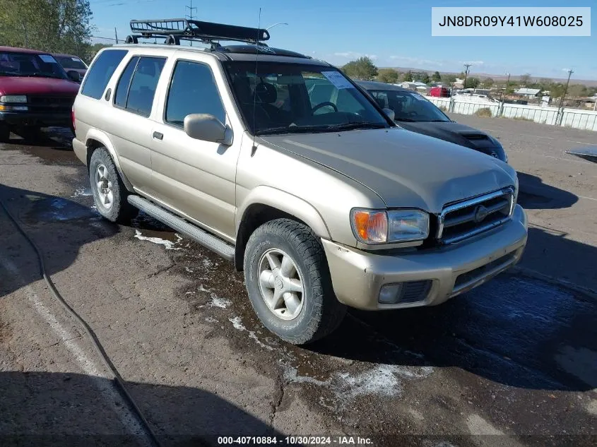 2001 Nissan Pathfinder Le VIN: JN8DR09Y41W608025 Lot: 40710884