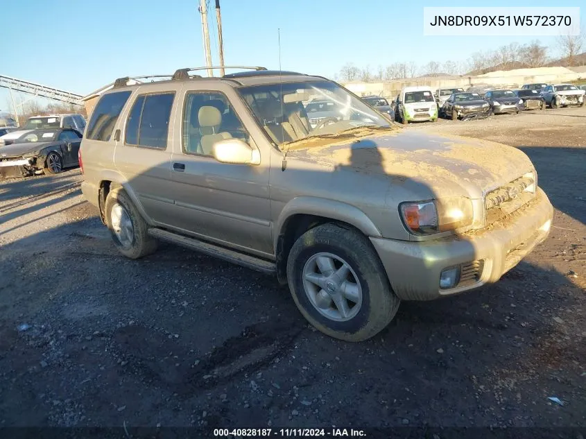 2001 Nissan Pathfinder Le VIN: JN8DR09X51W572370 Lot: 40828187