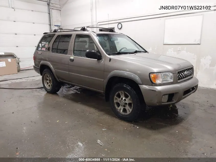 2001 Nissan Pathfinder Se VIN: JN8DR07Y01W522102 Lot: 40834988