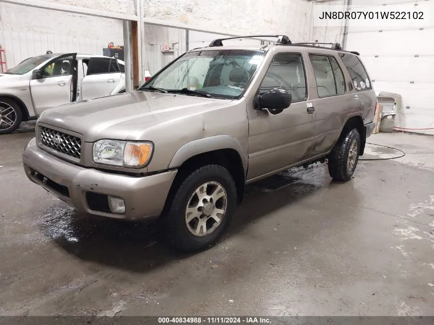 2001 Nissan Pathfinder Se VIN: JN8DR07Y01W522102 Lot: 40834988