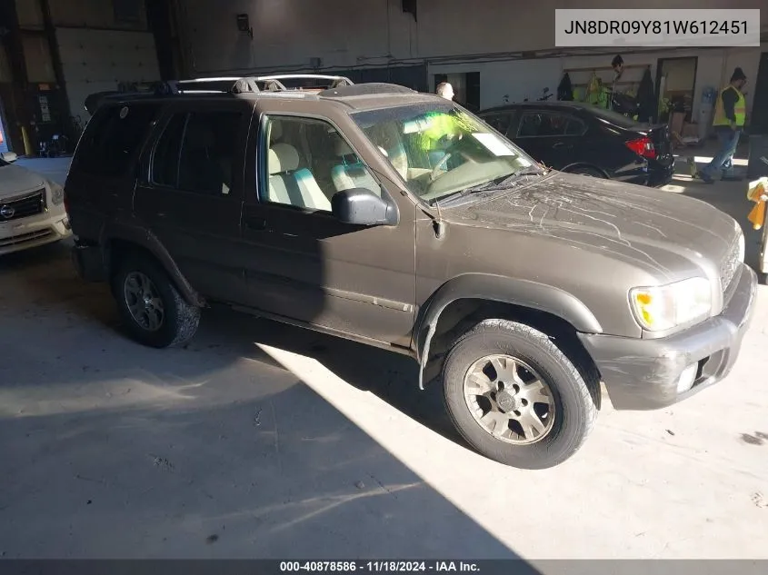 2001 Nissan Pathfinder Se VIN: JN8DR09Y81W612451 Lot: 40878586