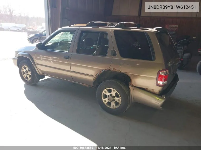 2001 Nissan Pathfinder Se VIN: JN8DR09Y81W612451 Lot: 40878586