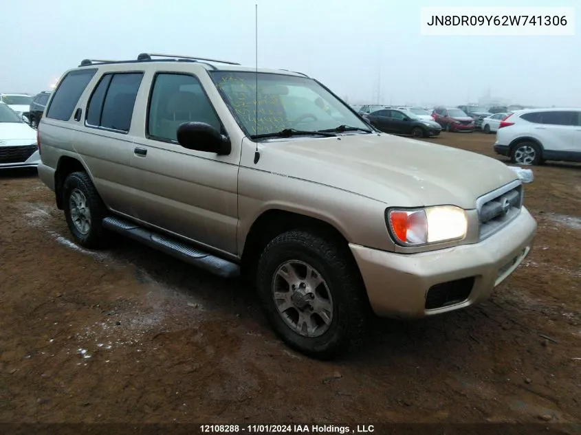 2002 Nissan Pathfinder Le/Se VIN: JN8DR09Y62W741306 Lot: 12108288