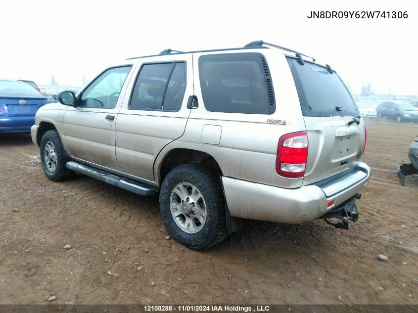 2002 Nissan Pathfinder Le/Se VIN: JN8DR09Y62W741306 Lot: 12108288