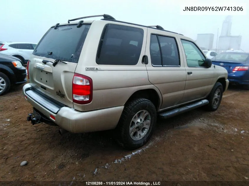 2002 Nissan Pathfinder Le/Se VIN: JN8DR09Y62W741306 Lot: 12108288