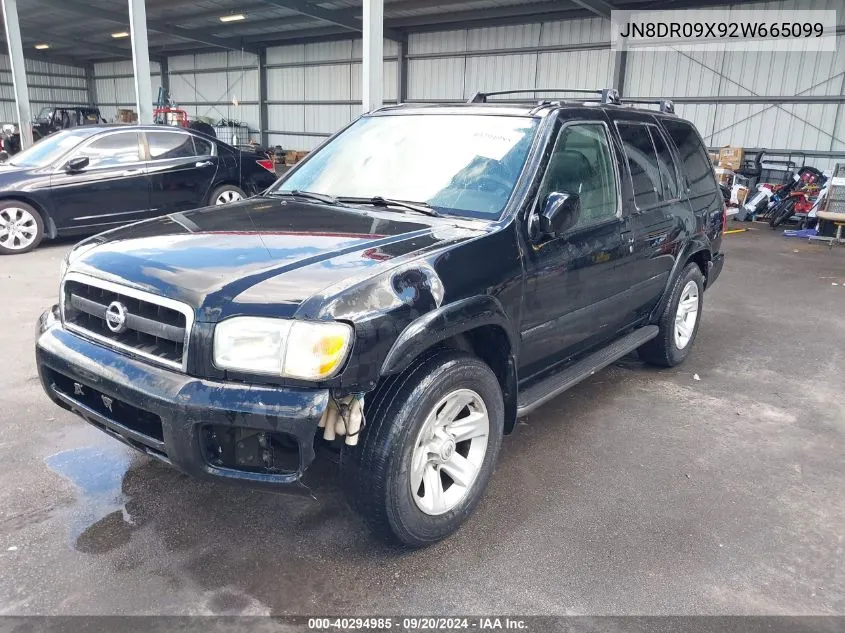 2002 Nissan Pathfinder Le VIN: JN8DR09X92W665099 Lot: 40294985