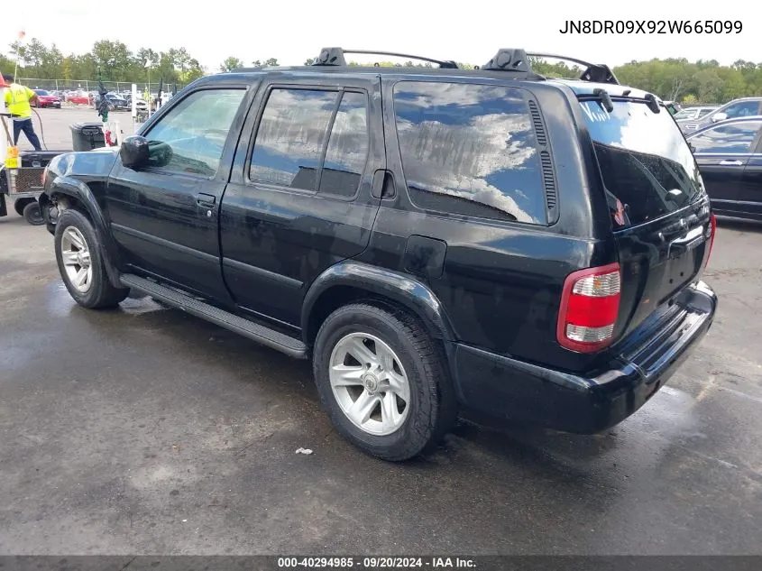 2002 Nissan Pathfinder Le VIN: JN8DR09X92W665099 Lot: 40294985