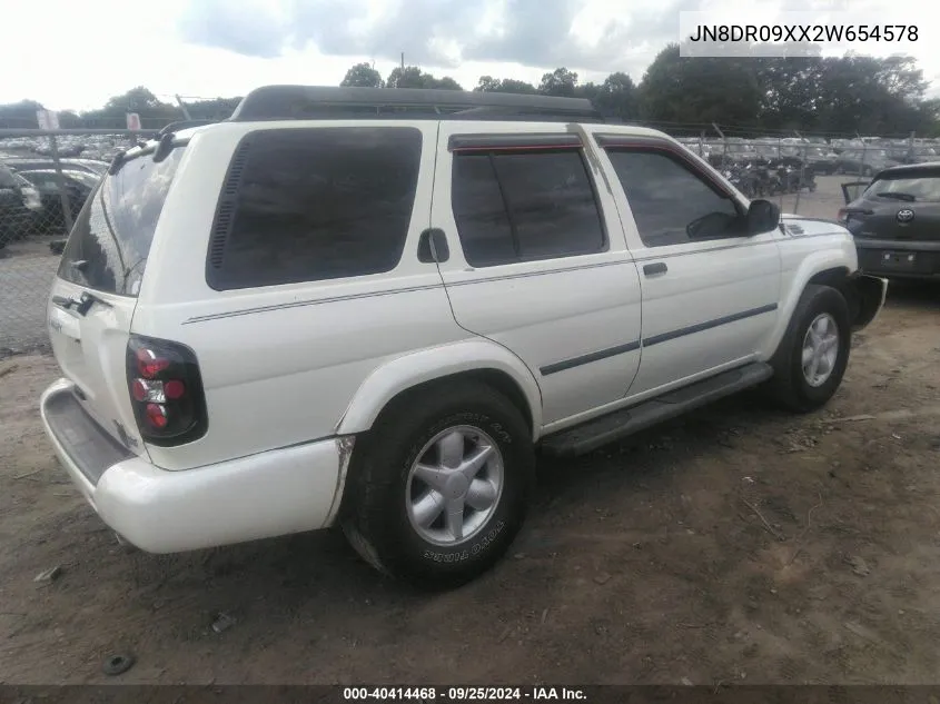 2002 Nissan Pathfinder Se VIN: JN8DR09XX2W654578 Lot: 40414468