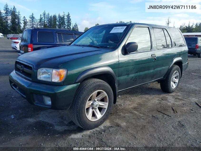 2002 Nissan Pathfinder Se VIN: JN8DR09Y42W711186 Lot: 40441384