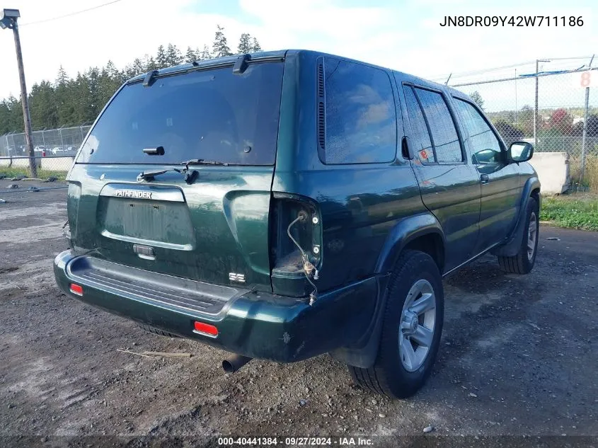 2002 Nissan Pathfinder Se VIN: JN8DR09Y42W711186 Lot: 40441384