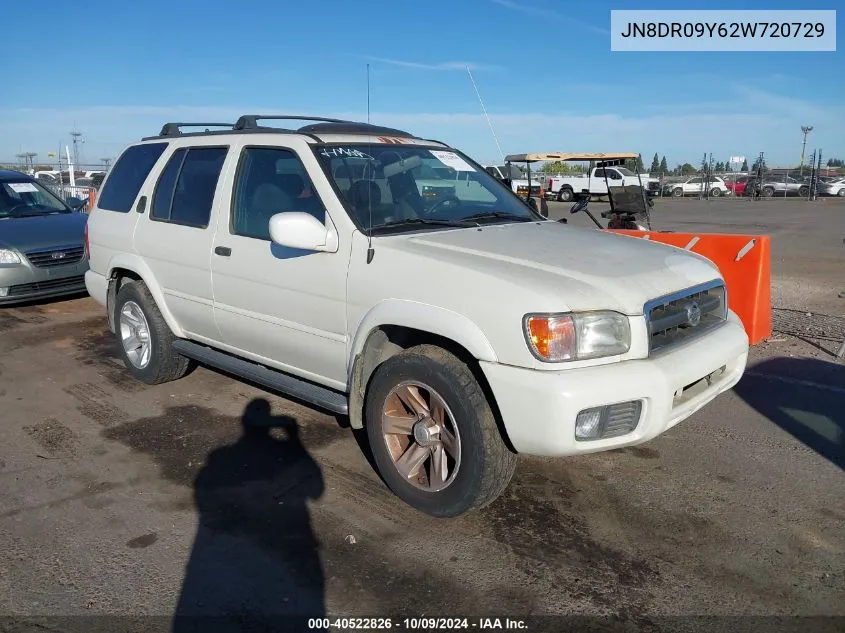 2002 Nissan Pathfinder Le VIN: JN8DR09Y62W720729 Lot: 40522826