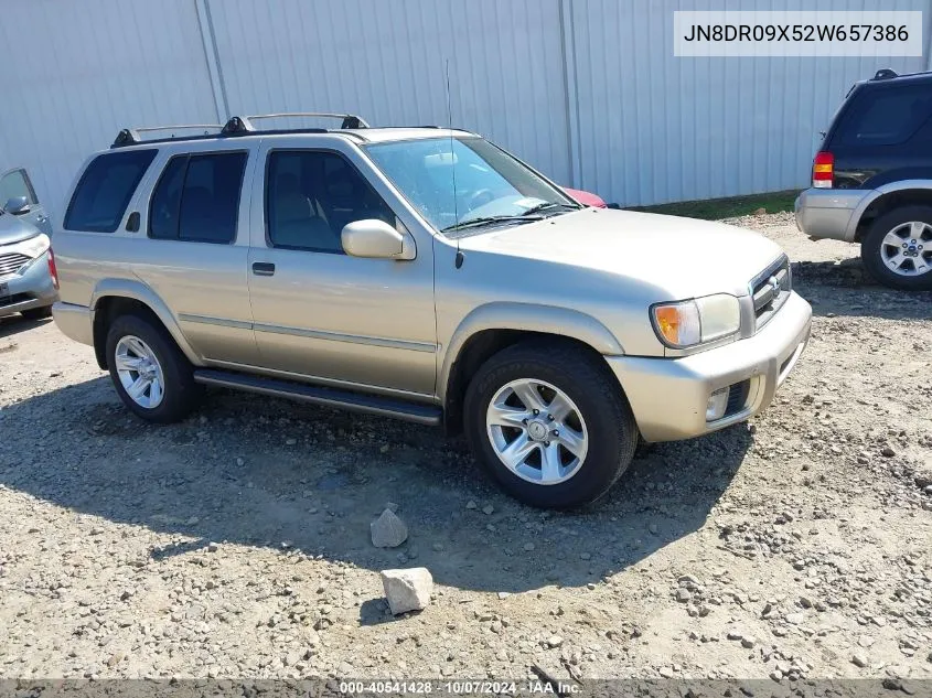 2002 Nissan Pathfinder Le VIN: JN8DR09X52W657386 Lot: 40541428