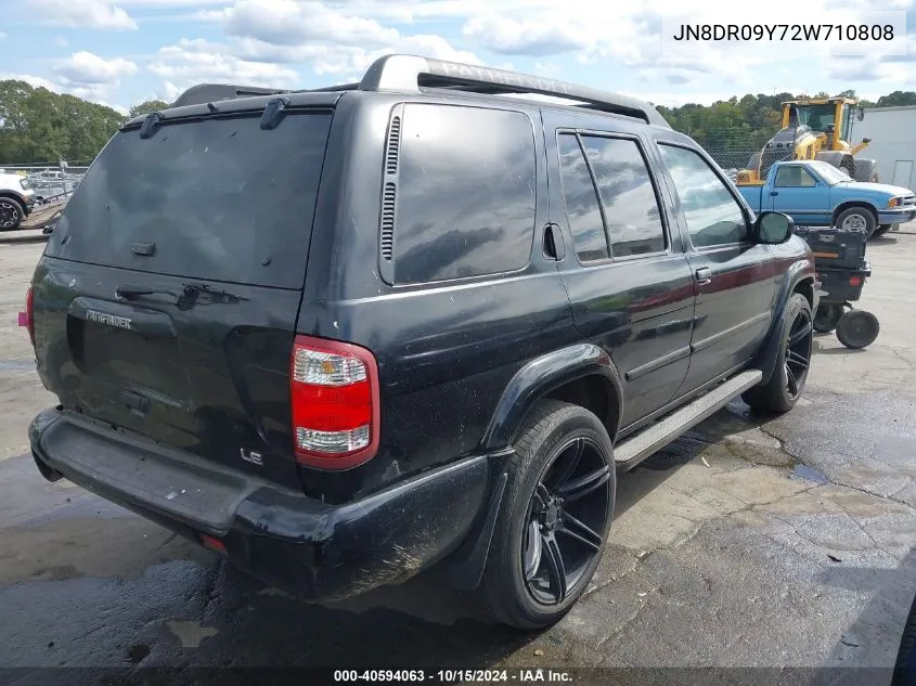 2002 Nissan Pathfinder Le VIN: JN8DR09Y72W710808 Lot: 40594063