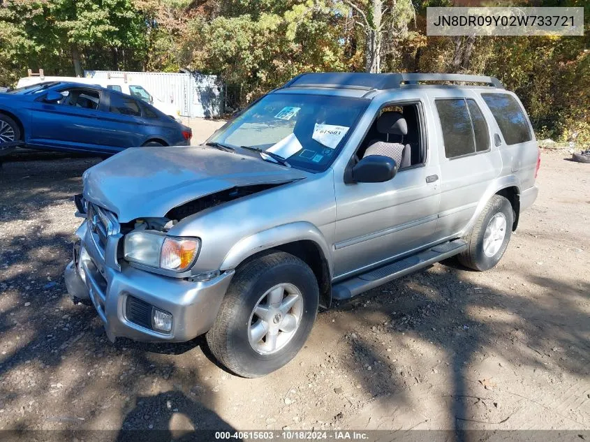 2002 Nissan Pathfinder Se VIN: JN8DR09Y02W733721 Lot: 40615603