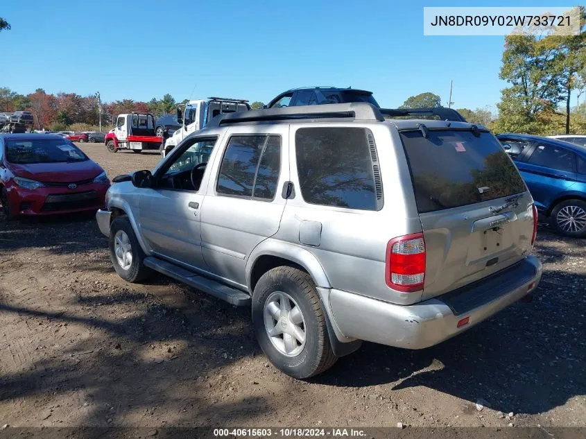 2002 Nissan Pathfinder Se VIN: JN8DR09Y02W733721 Lot: 40615603