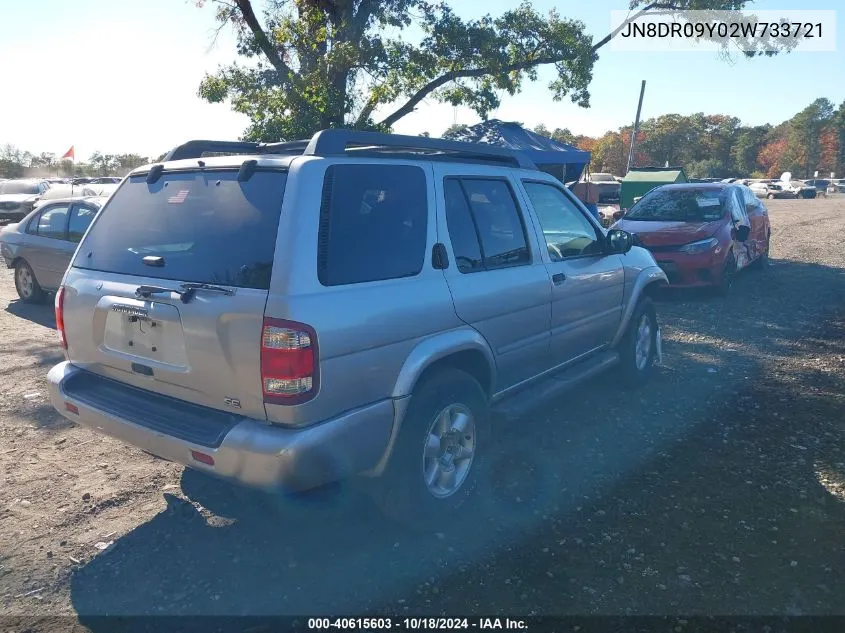 2002 Nissan Pathfinder Se VIN: JN8DR09Y02W733721 Lot: 40615603