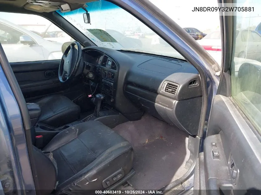 2002 Nissan Pathfinder Se VIN: JN8DR09Y32W705881 Lot: 40683419