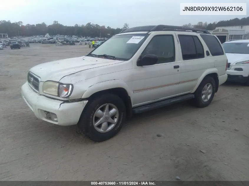 2002 Nissan Pathfinder Se VIN: JN8DR09X92W662106 Lot: 40753660