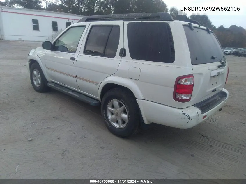 2002 Nissan Pathfinder Se VIN: JN8DR09X92W662106 Lot: 40753660