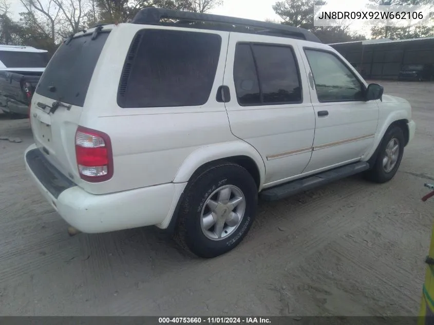 2002 Nissan Pathfinder Se VIN: JN8DR09X92W662106 Lot: 40753660