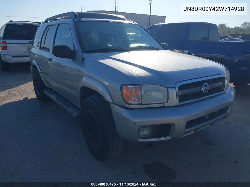 2002 Nissan Pathfinder Se VIN: JN8DR09Y42W714928 Lot: 40838475