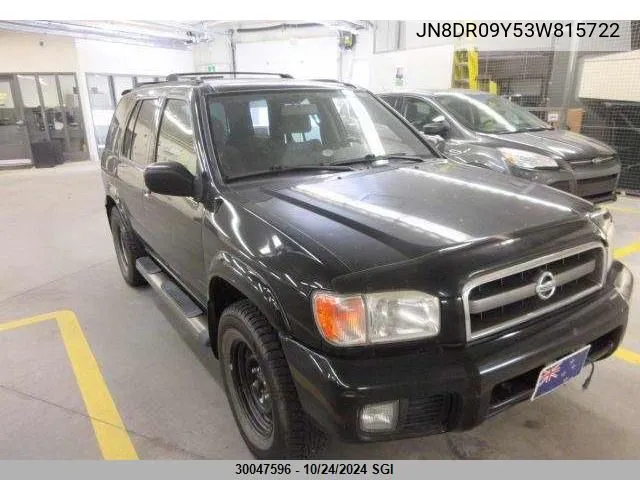 2003 Nissan Pathfinder Le/Se VIN: JN8DR09Y53W815722 Lot: 30047596