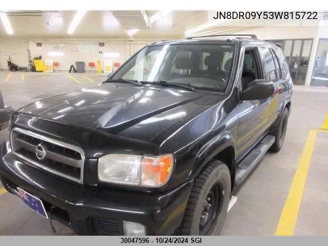 2003 Nissan Pathfinder Le/Se VIN: JN8DR09Y53W815722 Lot: 30047596