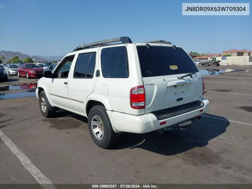 2003 Nissan Pathfinder Se VIN: JN8DR09X63W709304 Lot: 39962087