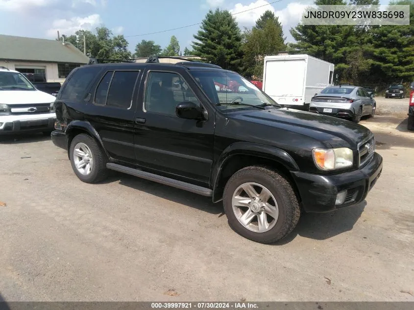 2003 Nissan Pathfinder Le VIN: JN8DR09Y23W835698 Lot: 39997921