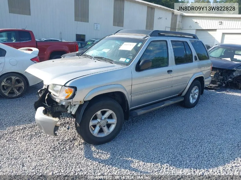 2003 Nissan Pathfinder Se VIN: JN8DR09Y13W822828 Lot: 40097872