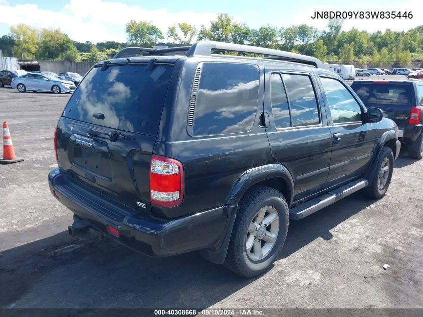 2003 Nissan Pathfinder Se VIN: JN8DR09Y83W835446 Lot: 40308668