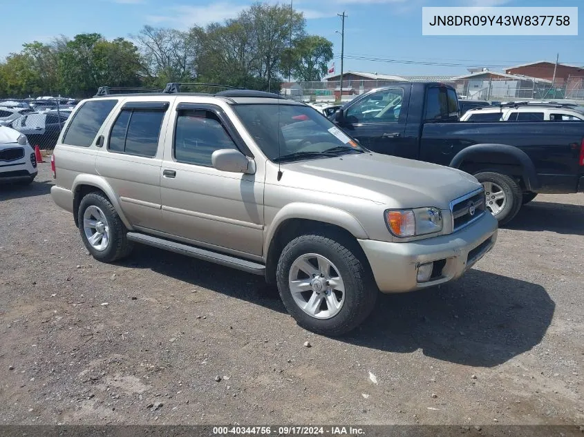 JN8DR09Y43W837758 2003 Nissan Pathfinder Le