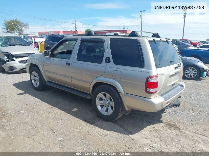 JN8DR09Y43W837758 2003 Nissan Pathfinder Le