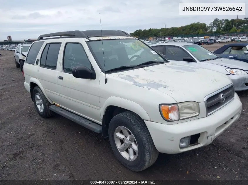 2003 Nissan Pathfinder Se VIN: JN8DR09Y73W826642 Lot: 40475397