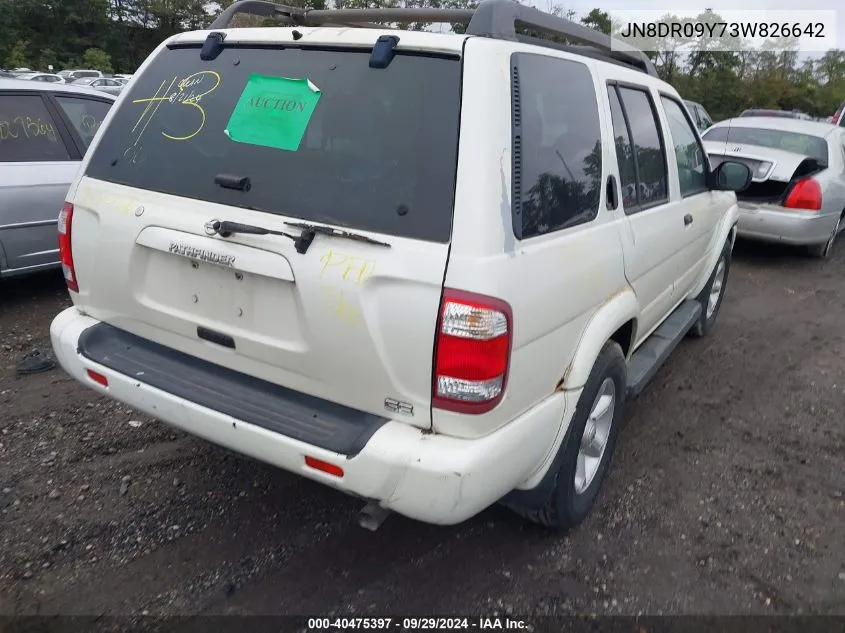 2003 Nissan Pathfinder Se VIN: JN8DR09Y73W826642 Lot: 40475397